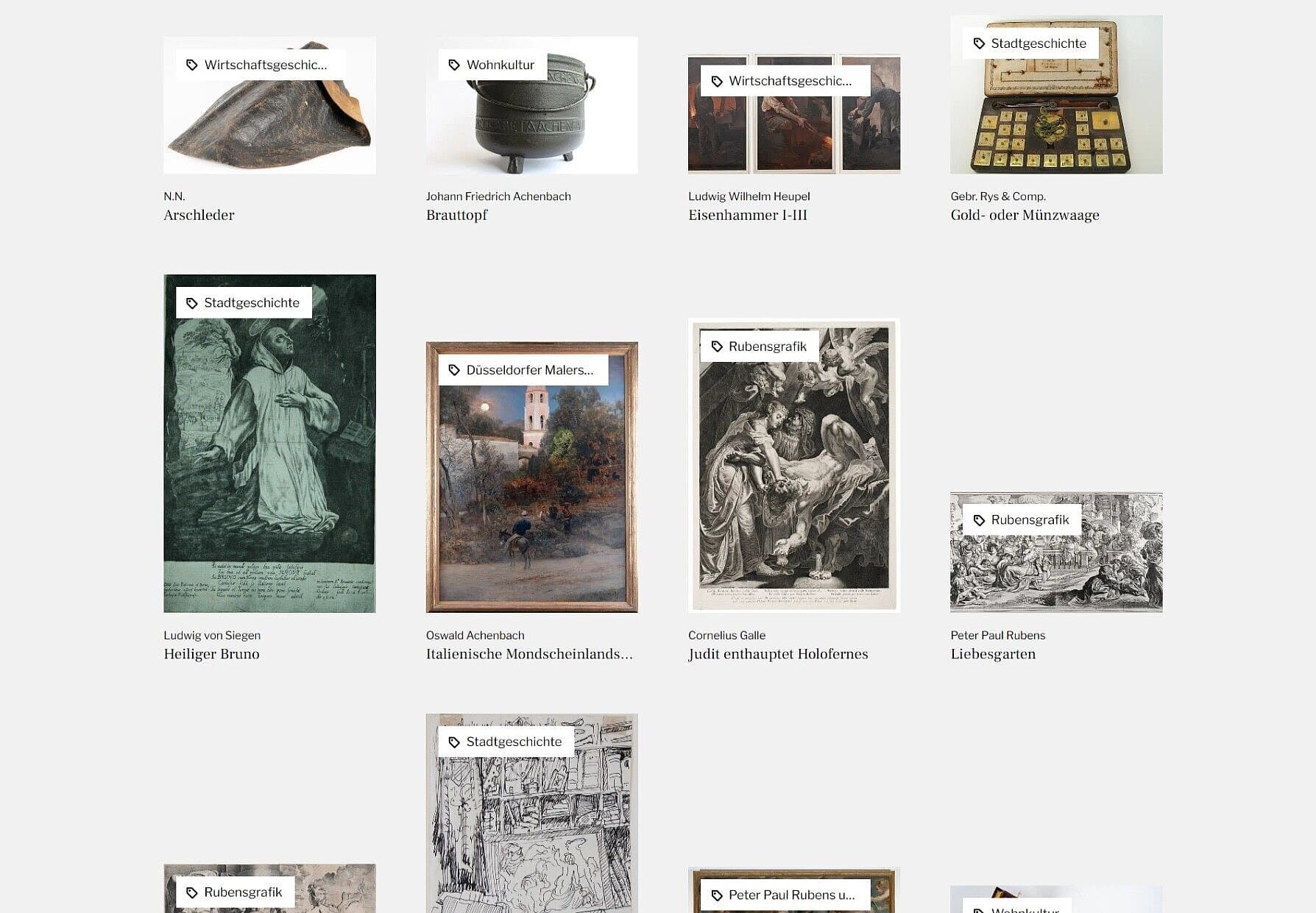 Die digitale Sammlung auf der Website des
Museums
© Siegerlandmuseum